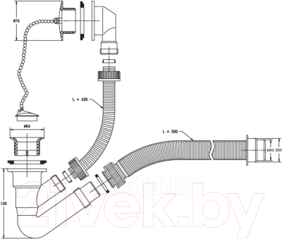 Сифон Вир Пласт Элит 651