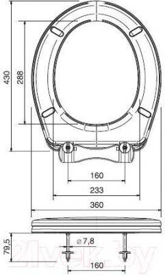 Сиденье для унитаза ОРИО К-06 (перламутровый)