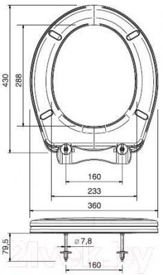 Сиденье для унитаза ОРИО К-05 (темно-синий)