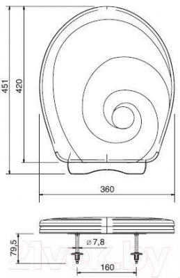 Сиденье для унитаза ОРИО КУ2-1