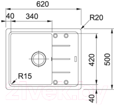 Мойка кухонная Franke Basis BFG 611C (114.0280.847)