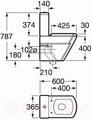 Унитаз напольный Roca Hall 7342629000