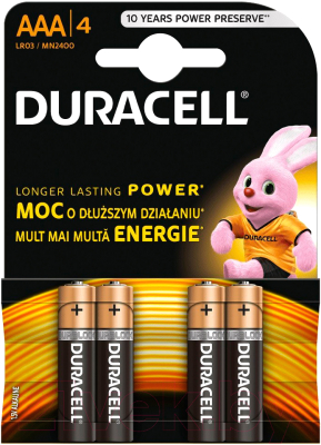 Комплект батареек Duracell LR03/MN2400/AAA 4BP - фото