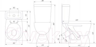 Унитаз напольный Rosa Ресса