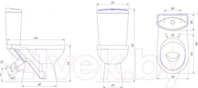 Унитаз напольный Rosa Комфорт