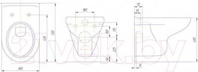Унитаз подвесной Rosa Элеганс Люкс