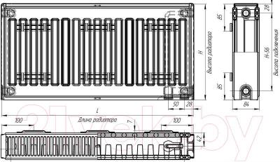 Радиатор стальной Лидея ЛК 21-507 500x700