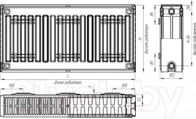 Радиатор стальной Лидея ЛК 22-505 500x500