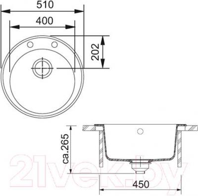 Мойка кухонная Franke Ronda ROG 610-41 (114.0175.158)