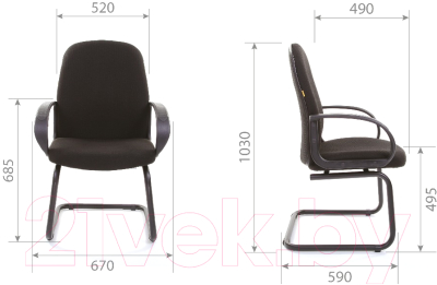 Стул офисный Chairman 279V (черный)