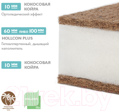 Матрас в кроватку Плитекс Юниор-Плюс ЮС-119-01