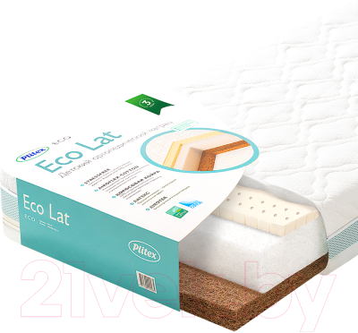 Матрас в кроватку Plitex EcoLat ЭКТ-01 (ЭКТ-119-01) - фото