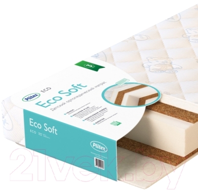 Матрас в кроватку Plitex EcoSoft ЭКС-01 (ЭКС-119-01) - фото