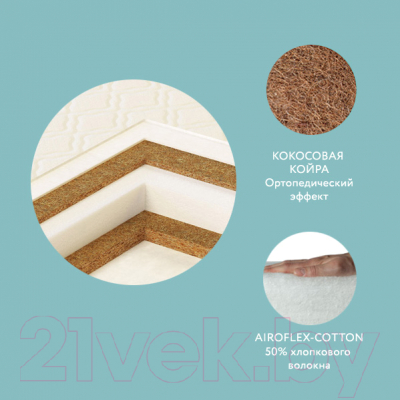 Матрас в кроватку Плитекс EcoLux ЭКЛ-01 (ЭКЛ-119-01)