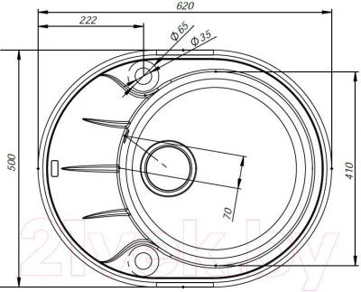 Мойка кухонная IDDIS Kitchen G K07G621i87