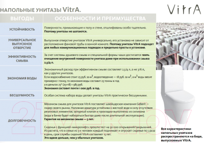 Унитаз напольный VitrA Zentrum / 9012B003-7202