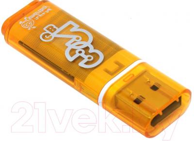USB flash накопитель SmartBuy Glossy Orange 32GB (SB32GBGS-Or) - фото