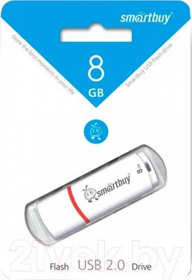 Usb flash накопитель SmartBuy Crown 8Gb White (SB8GBCRW-W) - фото