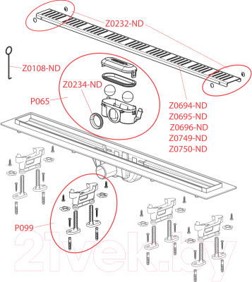 Трап для душа Alcadrain APZ10-850M Simple