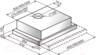 Вытяжка телескопическая Elikor Интегра 45П-400-В2Л