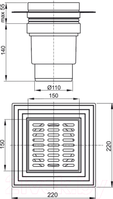 Трап для душа Alcadrain APV13