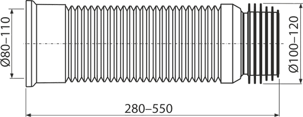 Слив (гофра) Alcadrain A97