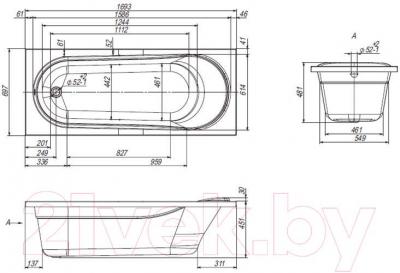 Ванна акриловая Ventospa Aqua 170x70