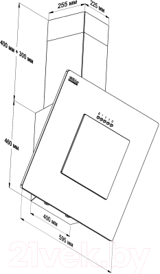 Вытяжка наклонная Backer AH60A-G6L200