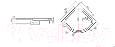Душевая кабина Erlit ER3509P-C4-RUS