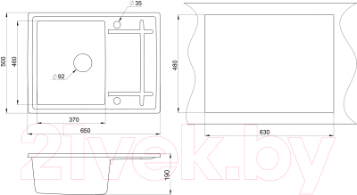Мойка кухонная GRANULA GR-6501 (черный)