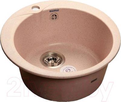 Мойка кухонная GranFest Rondo GF-R480 (светло-розовый) - фото