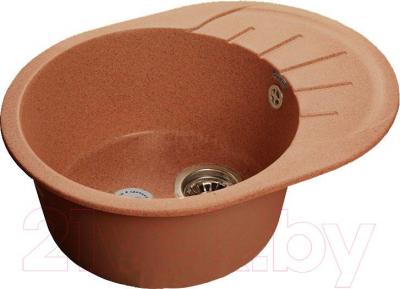 Мойка кухонная GranFest Rondo GF-R580L (терракотовый) - фото