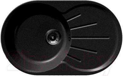 Мойка кухонная GranFest Rondo GF-R750L (черный) - фото