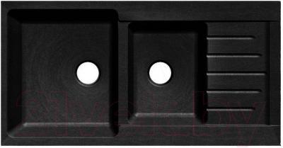 Мойка кухонная GranFest Practik GF-P980KL (черный) - фото