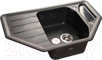 Мойка кухонная GranFest Corner GF-C800E (черный) - фото