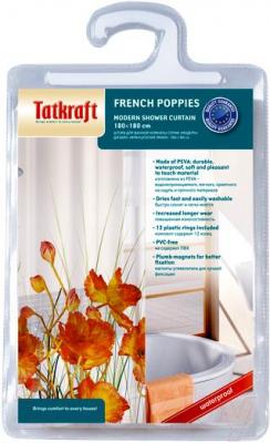 Шторка-занавеска для ванны Tatkraft French Poppies 14046