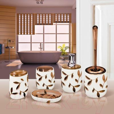 Стакан для зубной щетки и пасты Tatkraft Immanuel Olive 12035