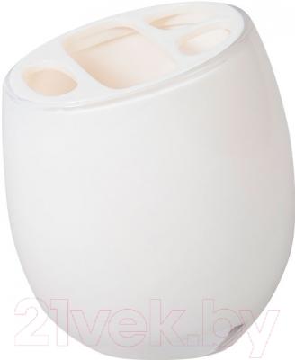 Стакан для зубной щетки и пасты Tatkraft Repose White 12202 - фото