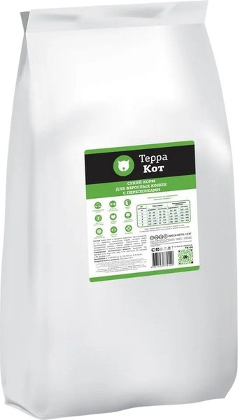 Сухой корм для кошек ТерраКот С перепелками TRK012 - фото