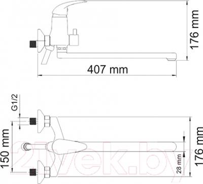 Смеситель Wasserkraft Isen 2602L