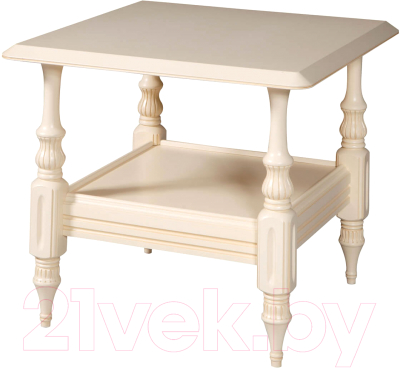 Журнальный столик Гомельдрев ГМ 5979-21 (береза/крем/патина) - фото