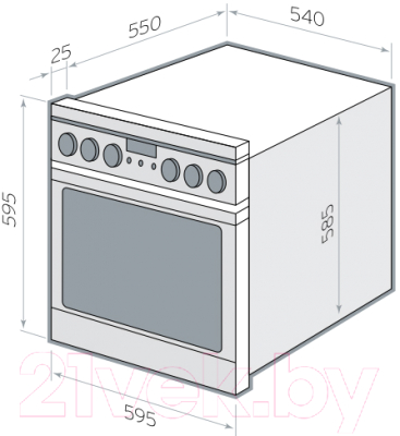 Электрический духовой шкаф Hansa BOEW68120090