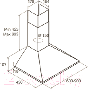 Вытяжка купольная Jetair Gaia IX/A/90