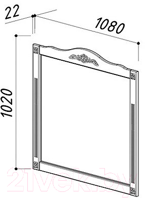 Зеркало Belux Империя В105