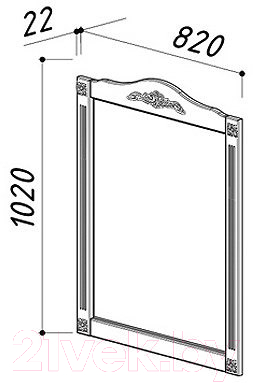 Зеркало Belux Империя В85