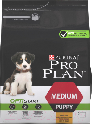 Сухой корм для собак Pro Plan Puppy Medium Optistart с курицей - фото