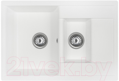 Мойка кухонная Gran-Stone GS-21K (белый) - фото