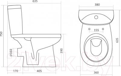 Унитаз напольный Santek Анимо WH302135