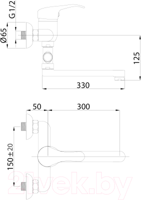 Смеситель Rubineta Optima-12/C