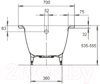 Ванна стальная Kaldewei Saniform Plus 350 150x70